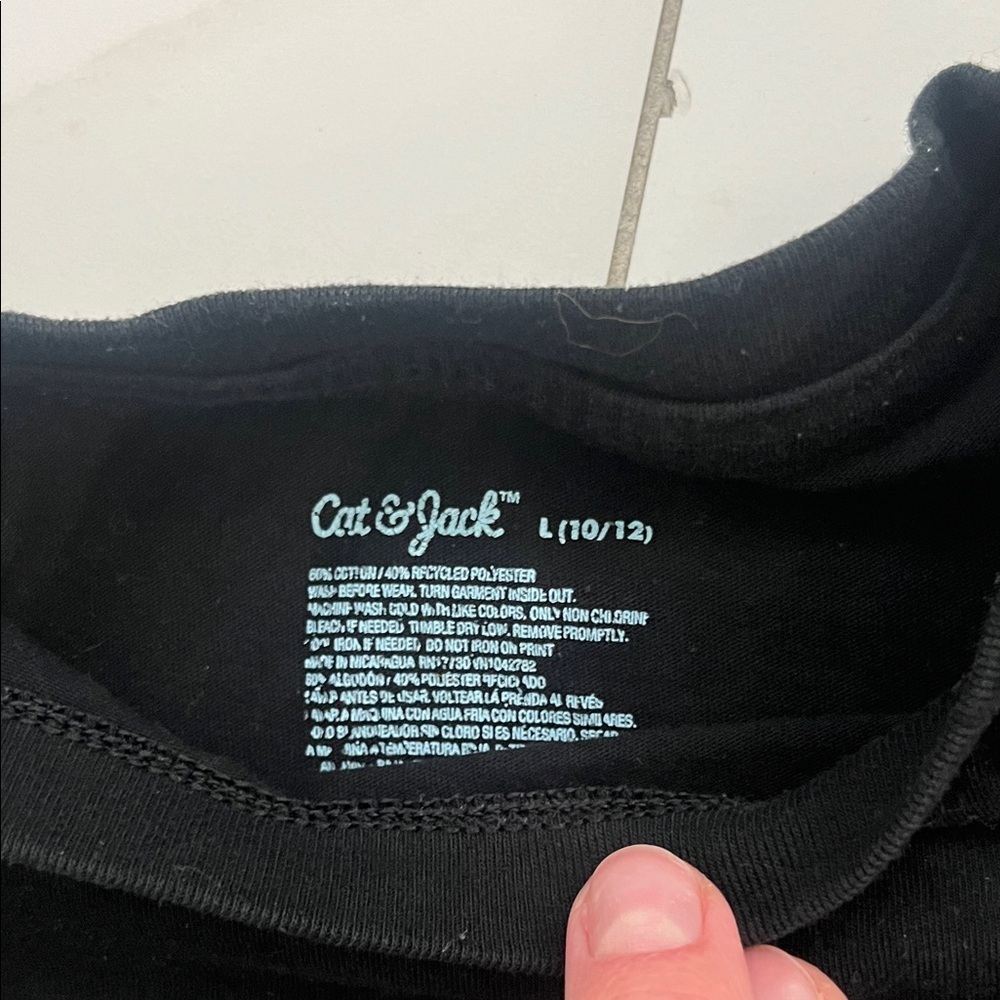 Cat & Jack Black Crewneck Tee - Picture 2 of 4